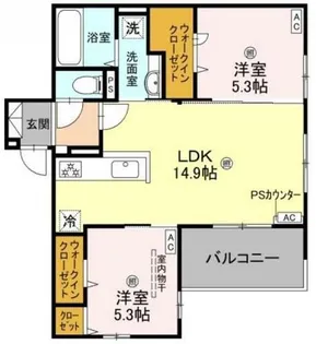 パサログランデ三条通【2階】の間取り