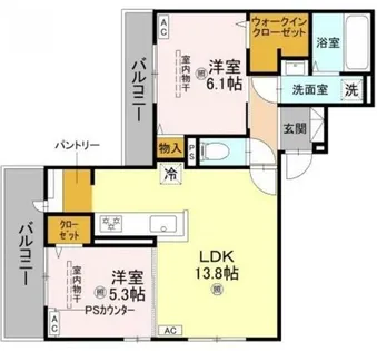 パサログランデ三条通【3階】の間取り
