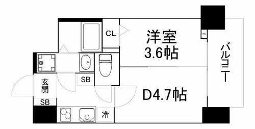 ソルテラス阿波座ウィズ【15階】の間取り