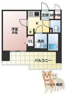 エスリードレジデンス梅田グランゲート【15階】の間取り