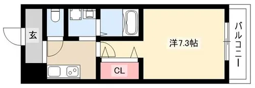 1Kの間取り画像