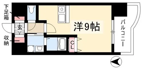 プレサンス名古屋駅前【4階】の間取り