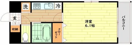 エスリード京橋ステーションプラザ【6階】の間取り
