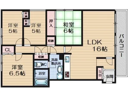 ラジュニール春日丘【4階】の間取り