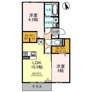 リバーサイドガーデン【1階】の間取り