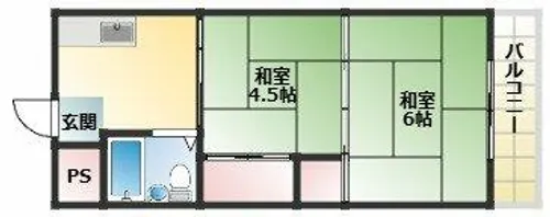 WESTヒルズ平野【4階】の間取り