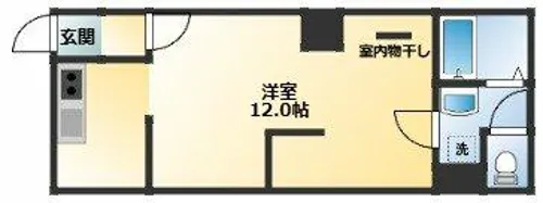 メビウス東住吉ハイツ【2階】の間取り