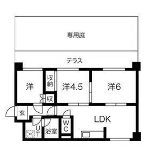 エルベコート東園田【1階】の間取り