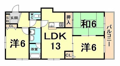 パラディオン2【2階】の間取り