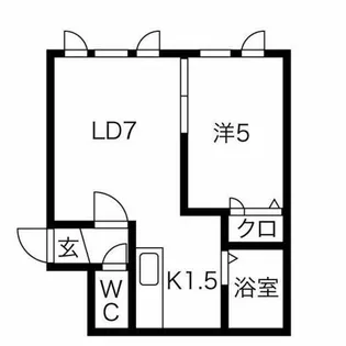 フォーチュネイトフィールド【2階】の間取り