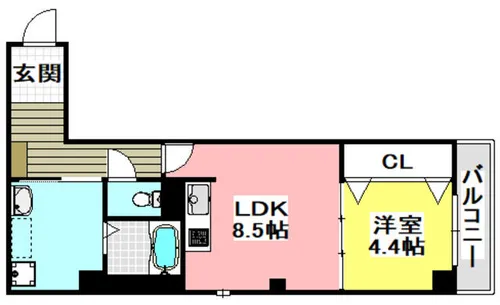 ソリティア茨木【205号室】の間取り