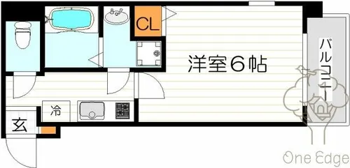 アイリス天神橋【11階】の間取り