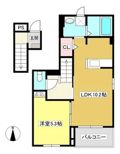 マジェスタ足洗【2階】の間取り