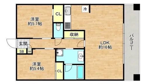 大阪府大阪市都島区片町1丁目【マンション】の間取り