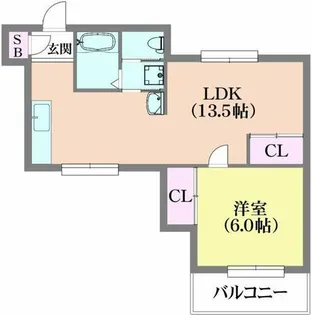 BLANCUBE神戸北【2階】の間取り