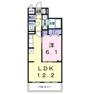 メゾンルミネ若松【302号室】の間取り