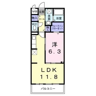 メゾンルミネ若松【305号室】の間取り