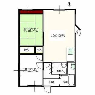 ニューフォレストタウンC棟【205号室】の間取り