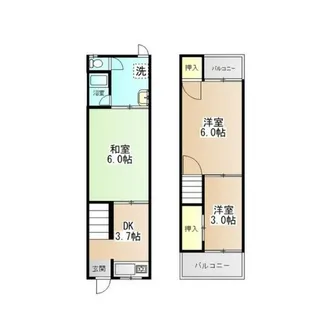 大阪府堺市東区西野【一戸建】の間取り