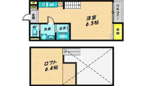 ドリームスクエアⅡ【105号室】の間取り