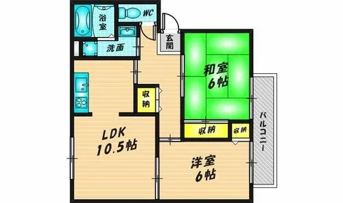 メゾンニュー池島 B棟【101号室】の間取り