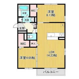 エーデル自由丘Ⅲ【2階】の間取り