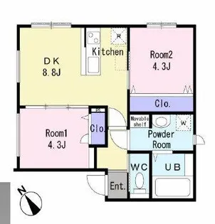 EVER LIFE 西明石Ⅱ【101号室】の間取り