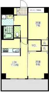 エーデル深江橋【5階】の間取り
