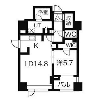 プライムメゾン大通公園【4階】の間取り