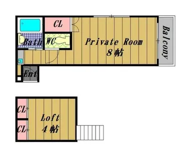 アプティ2番館【304号室】の間取り