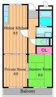 サンハイツ今熊【305号室】の間取り