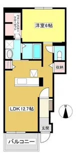 クラール ブリーゼ【1階】の間取り
