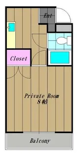 リバーサイド小車【108号室】の間取り