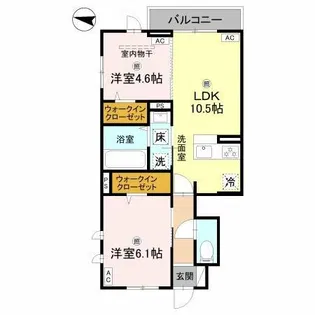 カーサ・デ・ラコリーナ【1階】の間取り