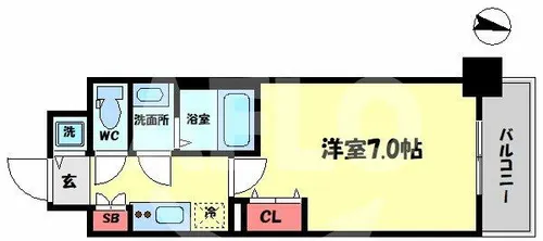 ファーストフィオーレ新梅田【2階】の間取り