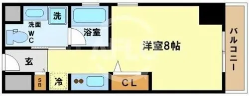 アーバネックス淀屋橋【8階】の間取り