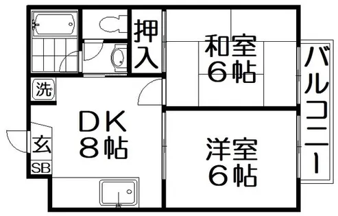 シャトレアロール【1階】の間取り