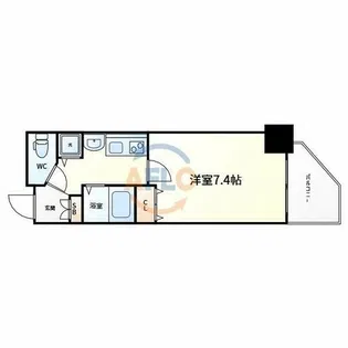 プレサンス心斎橋リベルタ【12階】の間取り