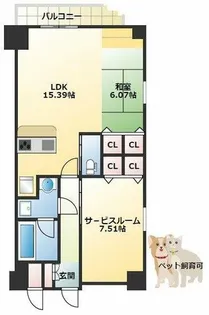 プレジオ本町【2階】の間取り