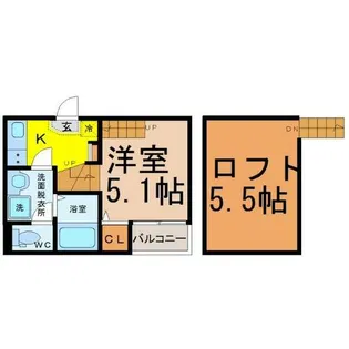 クオン【2階】の間取り
