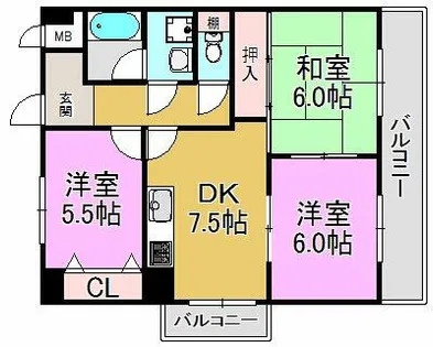 鴻池クレスト【2階】の間取り