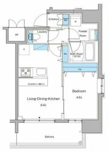 ルフォンプログレ南森町【7階】の間取り