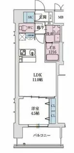 スプランディッド本町グラン【5階】の間取り