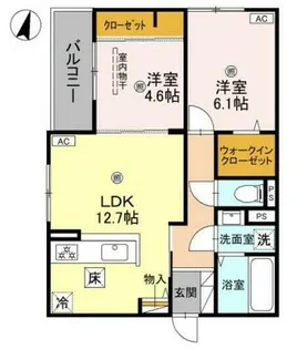 イルソラーレ須磨【1階】の間取り