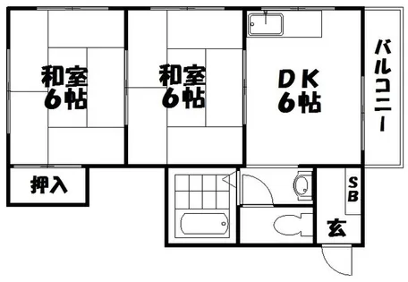 グランデ東香里Ⅱ【4階】の間取り