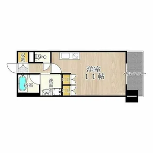 CITY SPIRE難波WEST【7階】の間取り