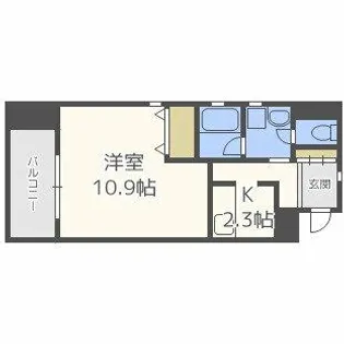 ハートフルレジデンス玉造【5階】の間取り