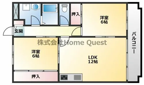 アメニティカタシモ【1階】の間取り