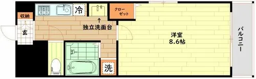 アルビオン西梅田【3階】の間取り