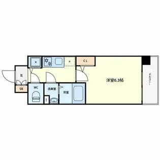 エスリード大阪平野プライム【4階】の間取り